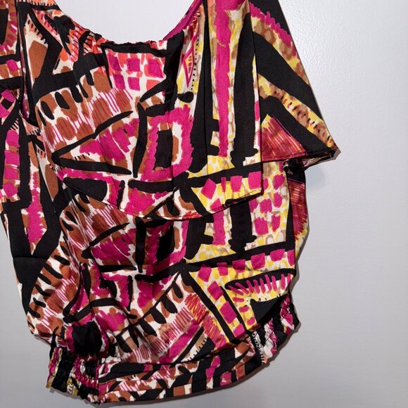 NWT XOXO Womens Abstract Print Sleeveless Top L - Picture 3 of 6